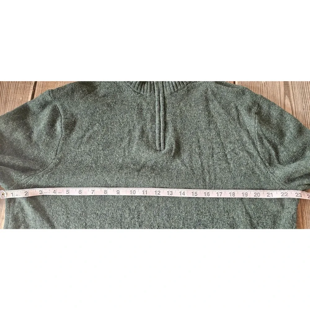 J. Crew Sweater Mens XL Forest Green Lambs Wool Grandpacore Gorp Preppy Heritage